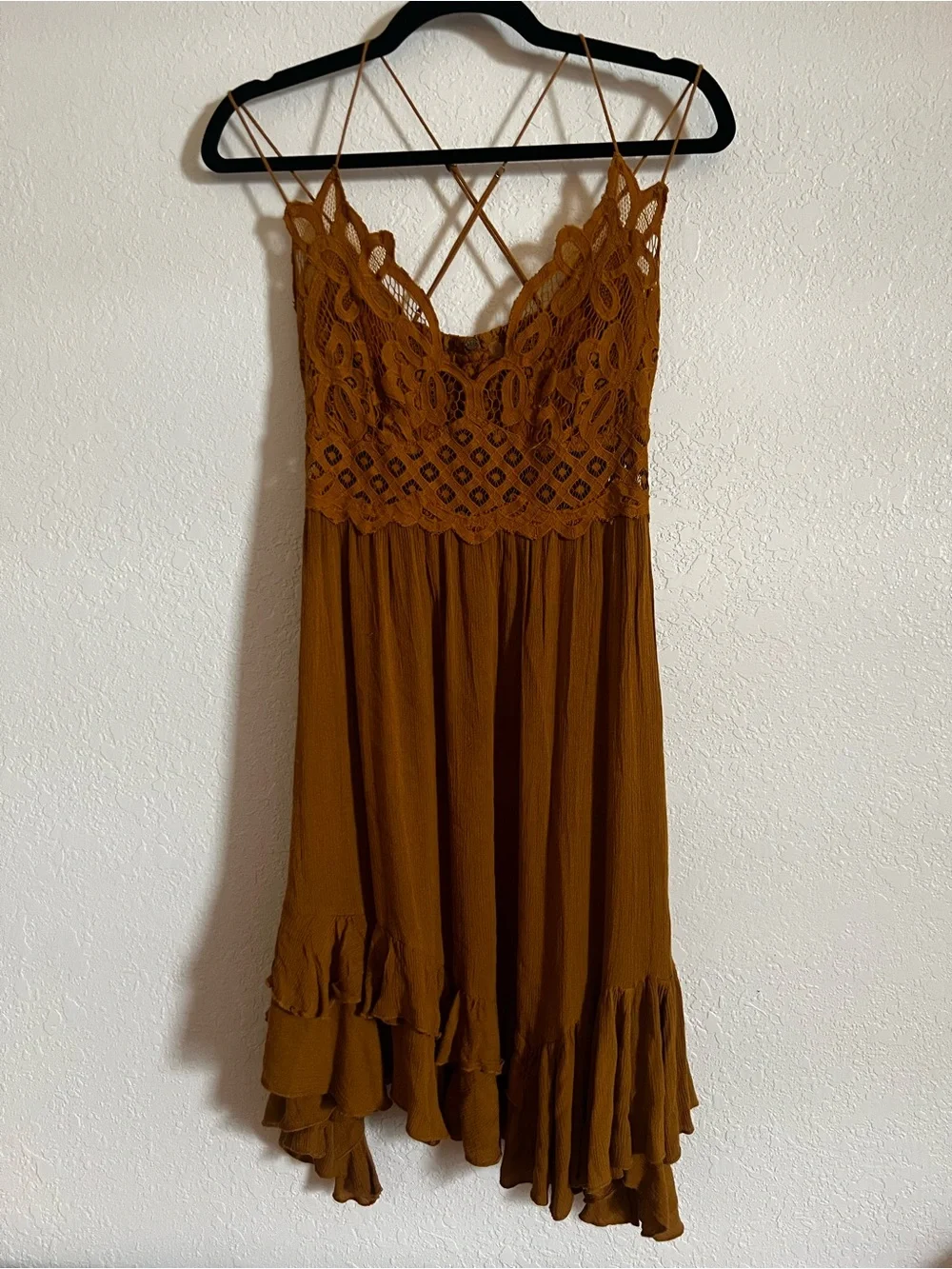 Free People Mustard Adella Dress (L)